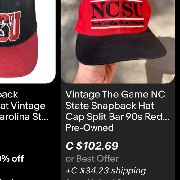 Vintage NCSU Snapback / The Game / 90s / Split Bar - Picture 12 of 12